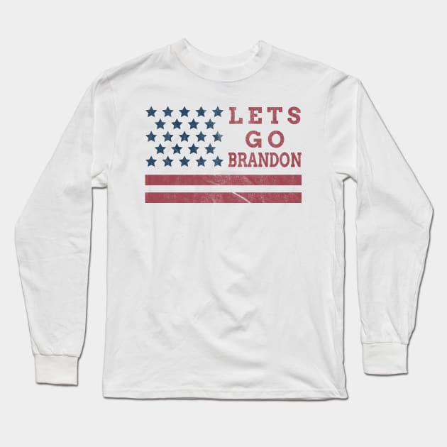 Lets Go Brandon US Flag Long Sleeve T-Shirt by Mollie